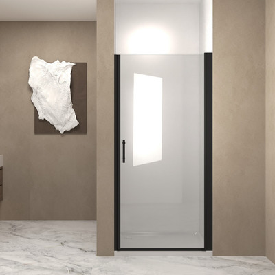 Frameless Pivot Shower Door 1/4''6mm Tempered Glass Pivot Swing Shower Glass Door