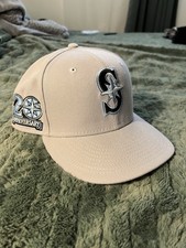 New Era Seattle Mariners 20th Anniversary 59FIFTY Cap 7 1/4 Gray/ Light Blue