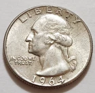 1964 Washington Quarter • 90% Silver • Strong Detail NMM   X63