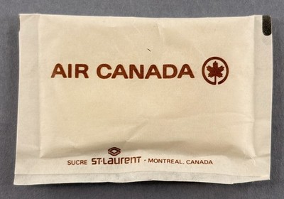 Air Canada Airline Sugar Packet Inflight Catering Meal Tray Sachet St Laurent 