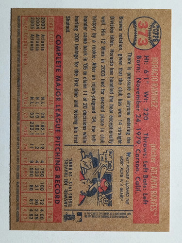 2006 Topps Heritage #373 Horacio Ramirez - Picture 2 of 2