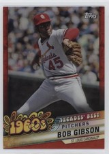 2020 Topps Decades Best Chrome Series 2 Red Refractor 6/10 Bob Gibson HOF 13iq