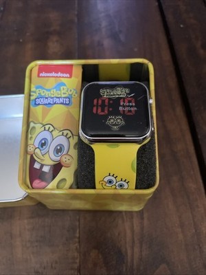 Nickelodeon SpongeBob Yellow LED Watch with Printed Character Strap SGB4134