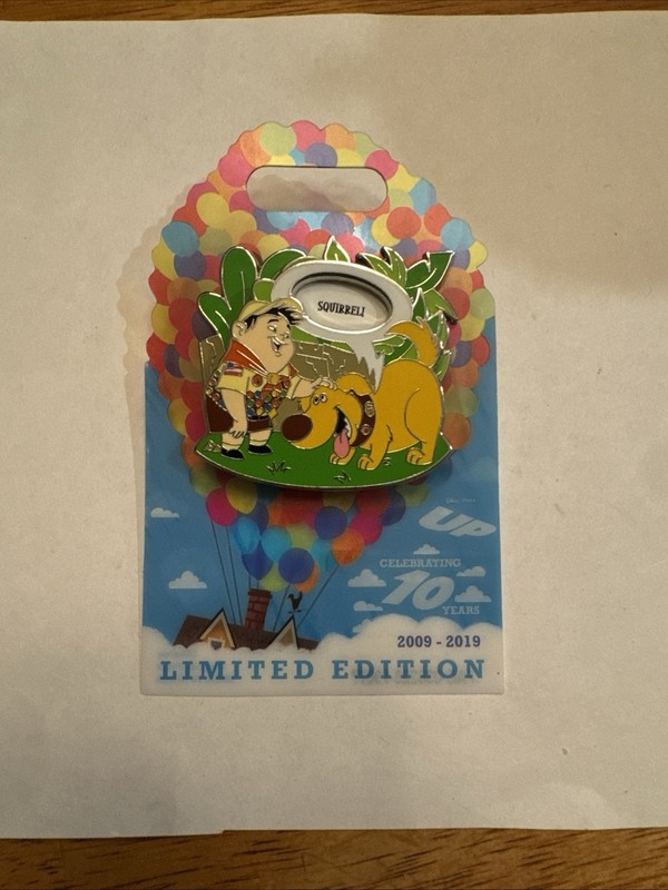 2019 Disney Pin Russel & Dug Up 10th Anniversary Spinner Limited Edition 3000 B