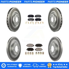 Front Rear Coat Brake Rotor Semi-Metallic Pad Kit For Jeep Cherokee Chrysler 200