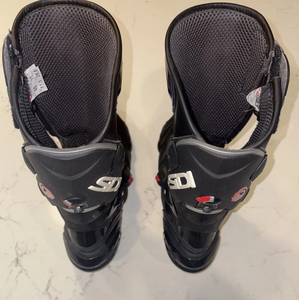 Botas de carreras de motocicletas SIDI negras 11,5 EE. UU. Foto 3 de 4