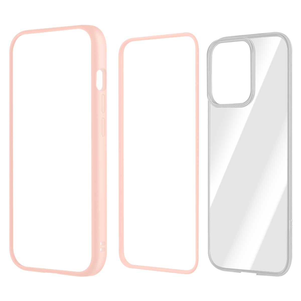 Coque iPhone 15 Plus Rhinoshield MOD NX rose rigide et modulaire
