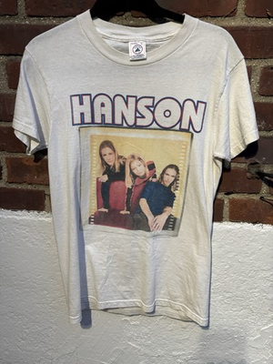#ad Hanson 1997 Vintage Delta White T Shirt Boy Band Tee Graphic Size Men’s Small $19.99