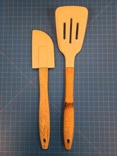 Silicone Spatula Set Wooden Handle Kitchen Utensil Cooking Baking Scraper Turner