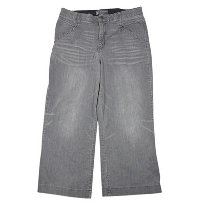 Wit & Wisdom Ab-solution Grey Wide Leg Cropped Jeans L2598ONNZ Womens Size 12