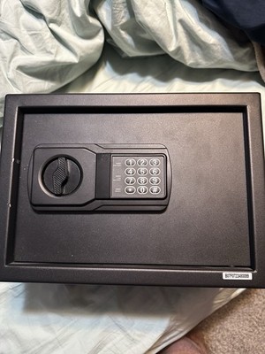 Black Digital Safe Electronic Keypad Metal Matte Finish