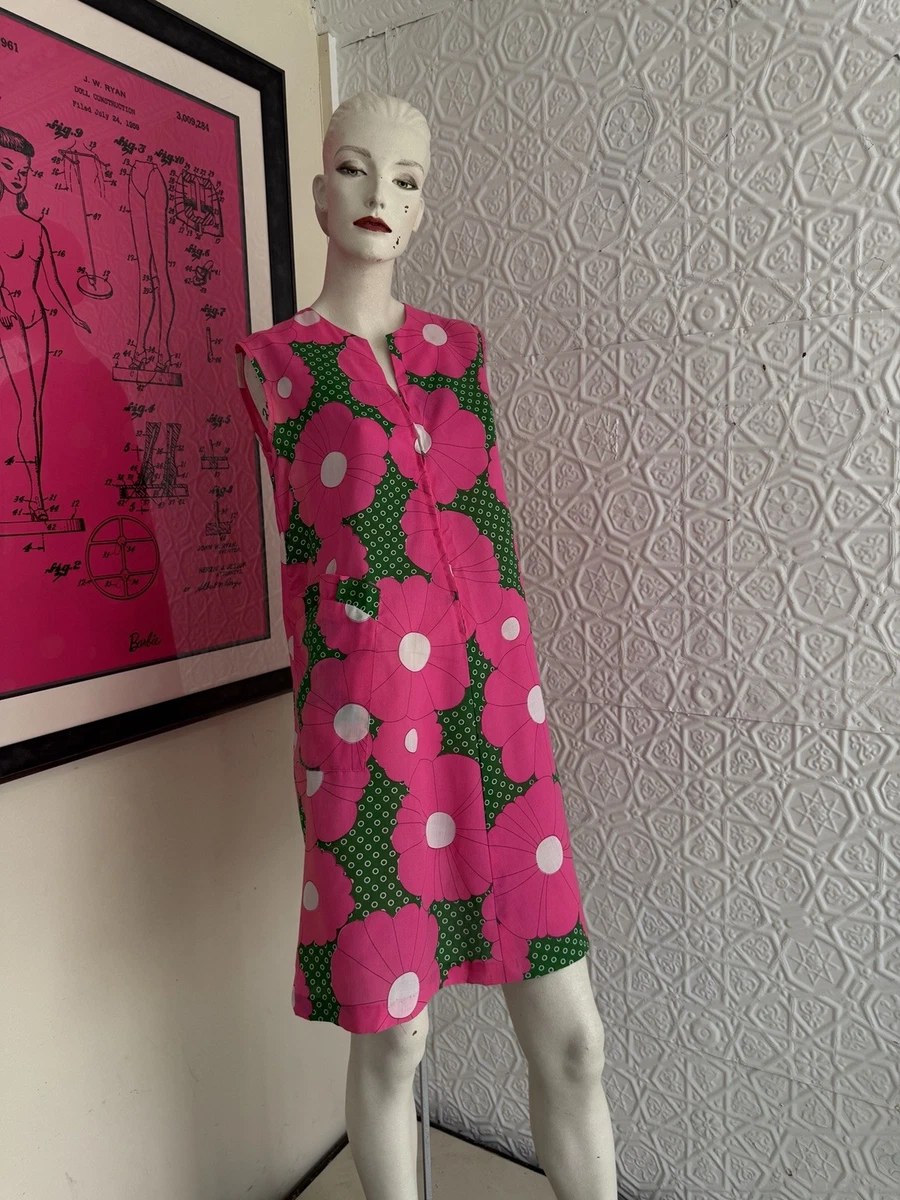 slim fit dress slacks Orange 1960s Lapel Flowers Patchwork Dress main image 1