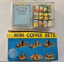VINTAGE Dollhouse Miniature Lot 1:12 FOOD 44 PIECES plus MINI COFFEE SET