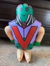 1993 The Letter People Inflatable Huggable Mr. V "Velvet Vest holds air