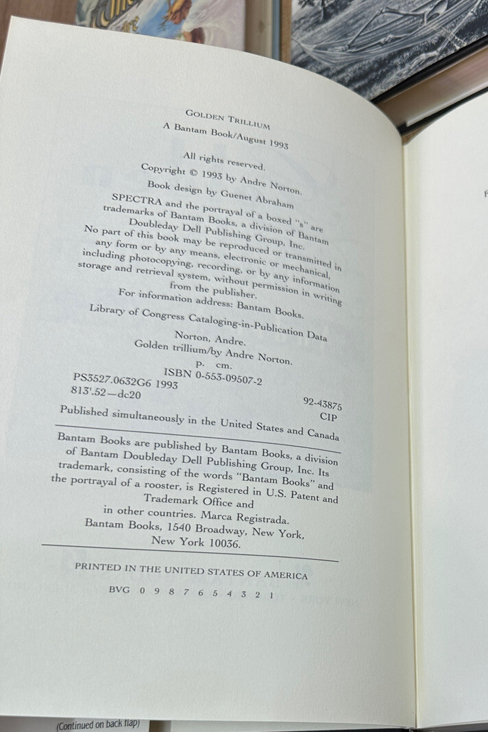 Andre Norton LOT of 6 HC Books Witch World Golden Trillium Sneeze on Sunday Cat