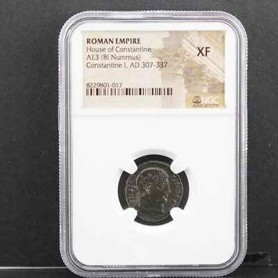 #ad Authentic Roman Coin of Constantine I The Great AD 272 337 NGC XF $98.00