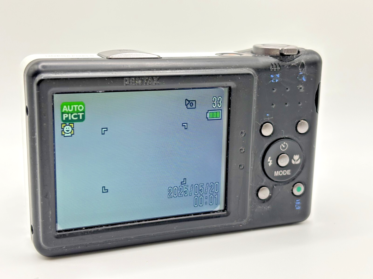 Excellent] Pentax Optio RZ10 Digital Camera Pure White 14MP From