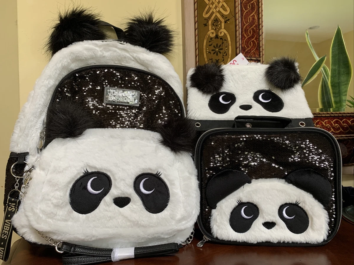 Justice panda backpack hot sale