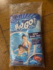H2OGO! Baby Care Seat Pool Raft Float Blue Car Inflatable Bestway H2O GO NIP