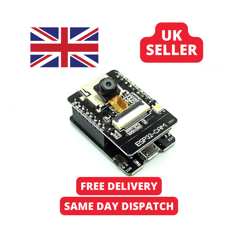 ESP32-CAM & OV2640 Camera and USB board. WiFi, Bluetooth ESP32