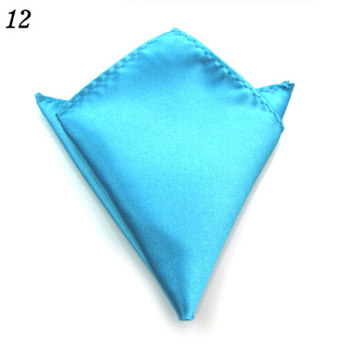 Men's Party Suit Pocket Square Solid Smooth Handkerchief Kerchief Towel Hanky US - Picture 24 of 41