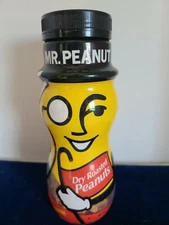 Planters Peanuts "Mr. PEANUT" Glass Jar Top Hat ;1st Edition;DRY ROASTED;SEALED!