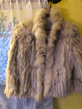 Ranch raised blue fox fur jacket