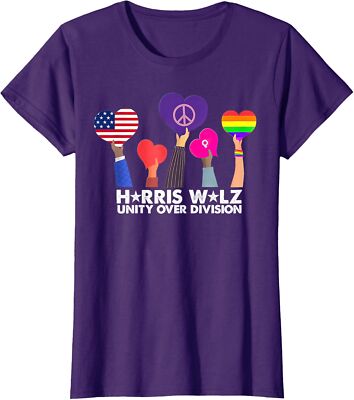 Unity Over Division Unity Over Division Harris Walz Ladies' Crewneck T-Shirt