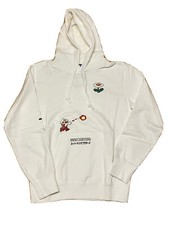Champion x Super Mario Bros. Mario Fire Flower Hoodie Sweatshirt White Size M
