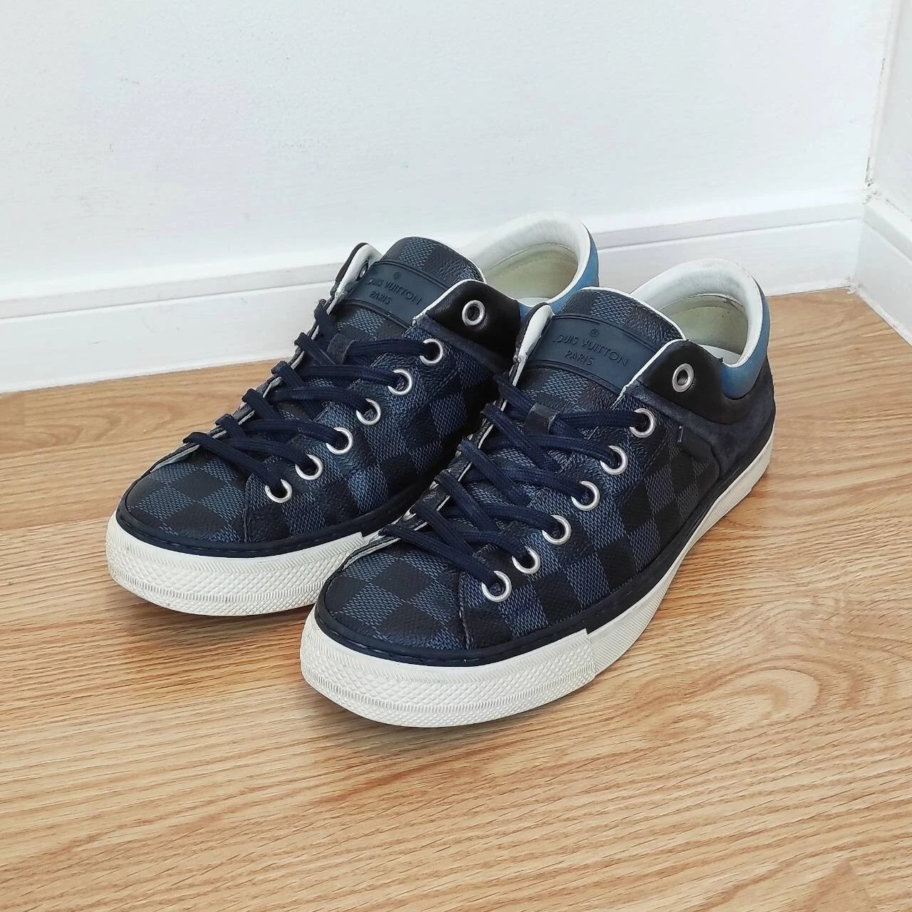 LOUIS VUITTON TRAINER Louis Vuitton scarpe da ginnastica sneaker offshore blu navy damier scarpe da uomo UK5 5 US6 5 EU39