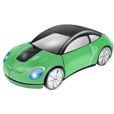 Wireless Mouse Cool Car Shape 2.4G Optical PC Laptop Computer Green