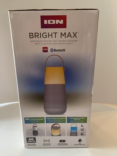 ION Bright Max Indoor/Outdoor 360 Degree Bluetooth Speaker With Lights - Picture 3 of 7