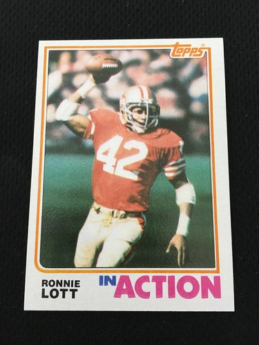 RONNIE LOTT ROOKIE TOPPS 1982 SAN FRANCISCO 49ERS ACTION RC FOOTBALL 
