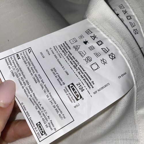 IKEA RITVA 2-TIER/TIEBACKS OFF-WHITE 100% COTTON DRAPES 57"x65"-NIP-003.235.14 - Picture 6 of 11