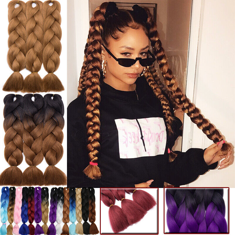 Black Long Pigtail Hair Extensions