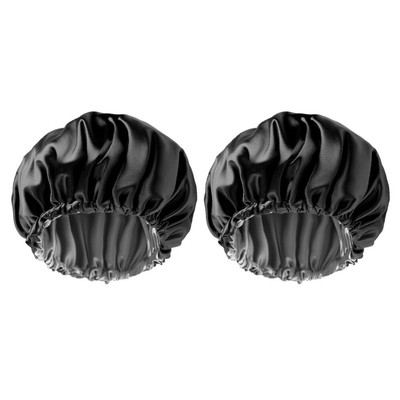 2pcs Elastic Chemo Hat Satin Comfortable Hair Bonnet For Sleeping