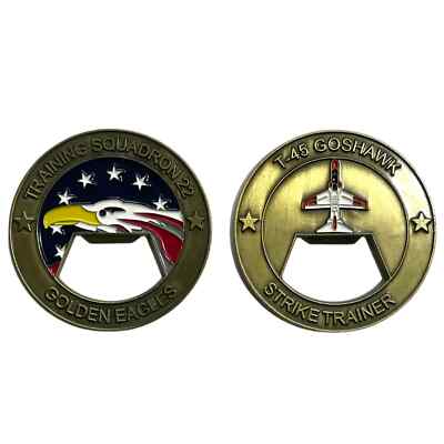 VT-22 SQUADRON GOLDEN EAGLES  T-45 GOSHAWK STRIKE TRAINER 2'' CHALLENGE COIN