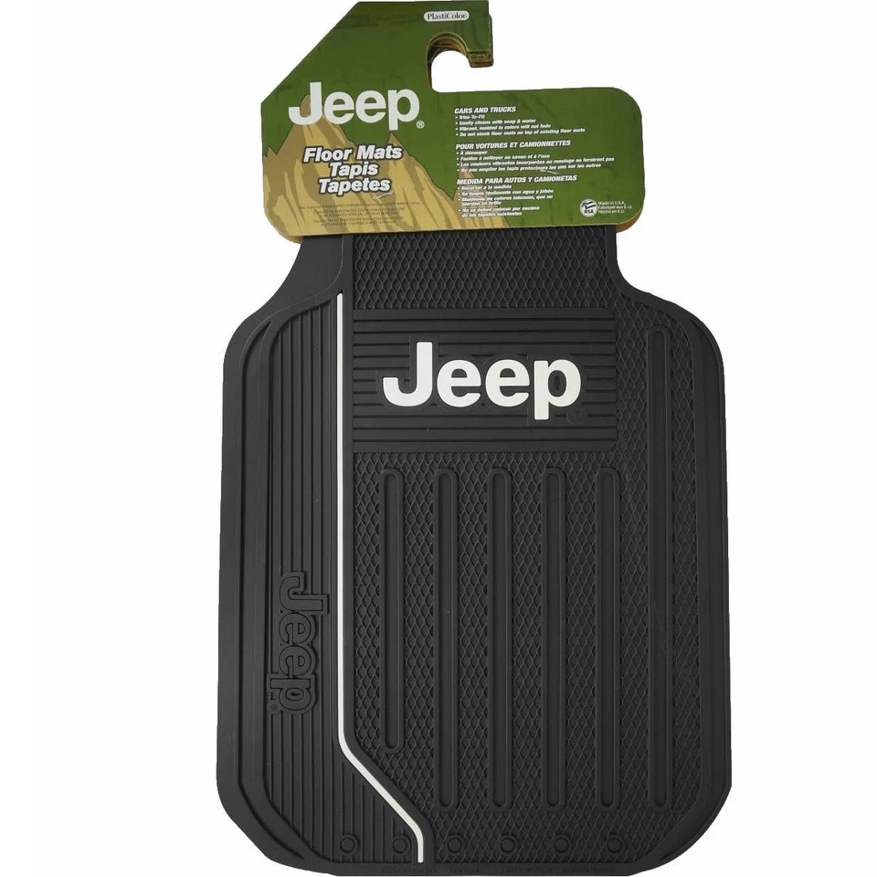 New 2pcs Jeep Elite Series Logo Car Truck Front All Weather Rubber Floor Mats Foto 3 de 3