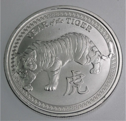 Year of the Tiger Chinese Zodiac Silvertowne 1 oz .999 silver BU in capsule