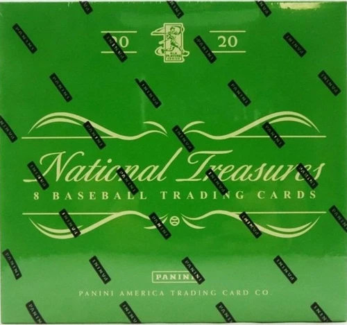 2020 Panini National Treasures Baseball Hobby Box 8 Auto's or Memorabilia Cards