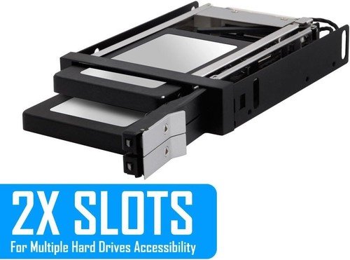 Efficient 2-Bay SATA Mobile Rack for 2.5” Drives - Data Security & Speed - Photo 9/11