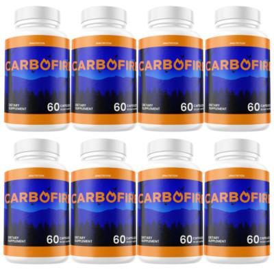 Carbofire Capsules Maximum Strength Formula Supplement - 8 Bottles