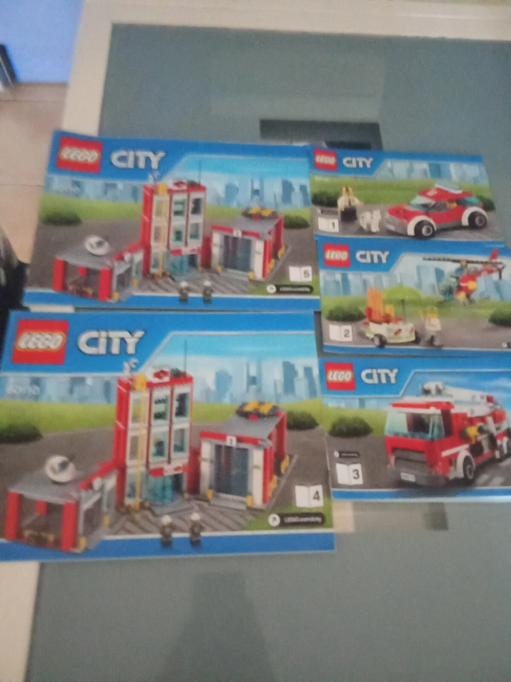 LEGO CITY: Fire Station (60110), vehicles, minifigs, instructions, box, complete