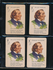 Lot 4 1950s Authors Game Cards E. E. Fairchild Hans Christian Andersen FZ62
