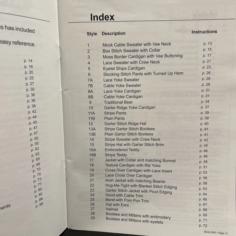 Patons 5000-Knitting Book-Complete Wardrobe Of Handknits For Baby  - Image 4 of 4