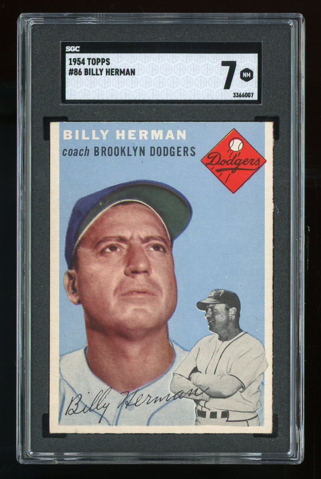 1954 Topps #86 Billy Herman SGC 7 NM #3366007