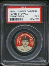 1909 PX7 Sweet Caporal Domino Discs Harry Stovall PSA 5 Cleveland Naps