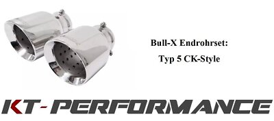 1 Satz - Bull-X - End Rohre - Typ 5 - CK-Style - 114mm - Ø 64 - HGERRS11464
