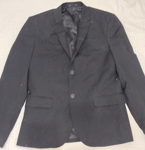 H&M Mens Sports Coat Jacket Blazer Black Size 38R Two Button Casual - Picture 3 of 8