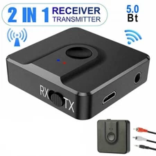 CS 2in1 BT 5.0 Receiver Transmitter Wireless Audio Adapter For Car TV PC
